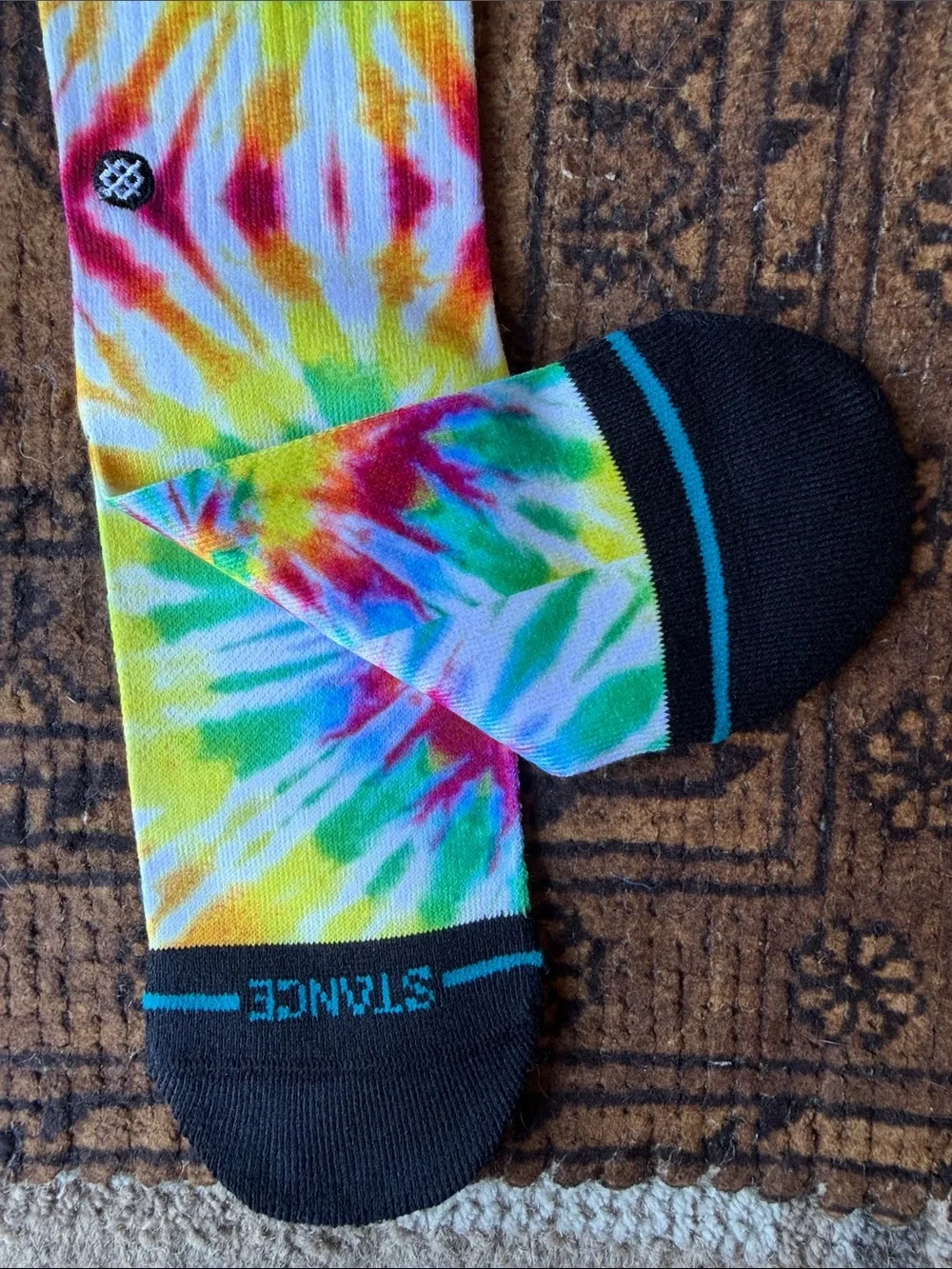 Stance Kid’s WADE COLLECTION Tie-Dye Crew Socks — Yellow, Blue, Pink, Green